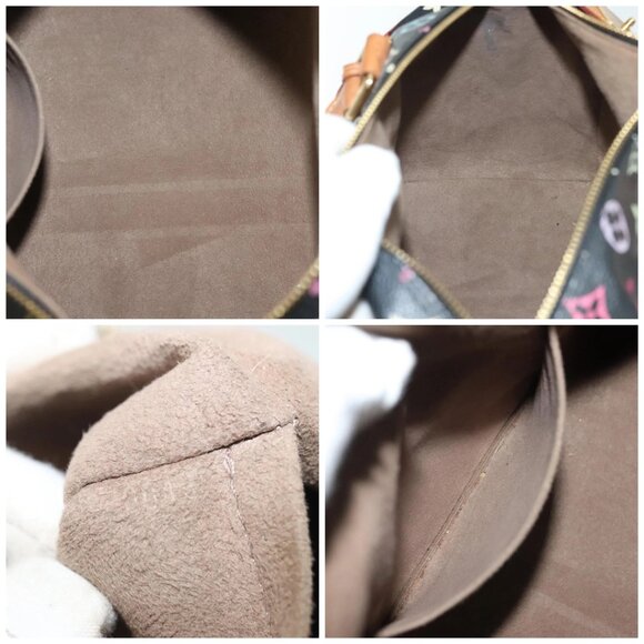 LOUIS VUITTON Monogram Multicolor Speedy 30 Hand Bag Black M92642 LV Auth fm4819 - Picture 15 of 16